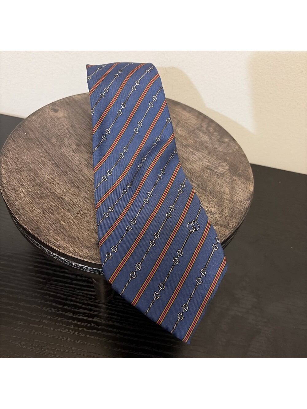Gucci Navy Blue Classic Silk Necktie